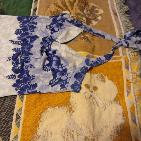 ENT Entrancy Medium M Purple Striped Halter Dress - Picture 8 of 11